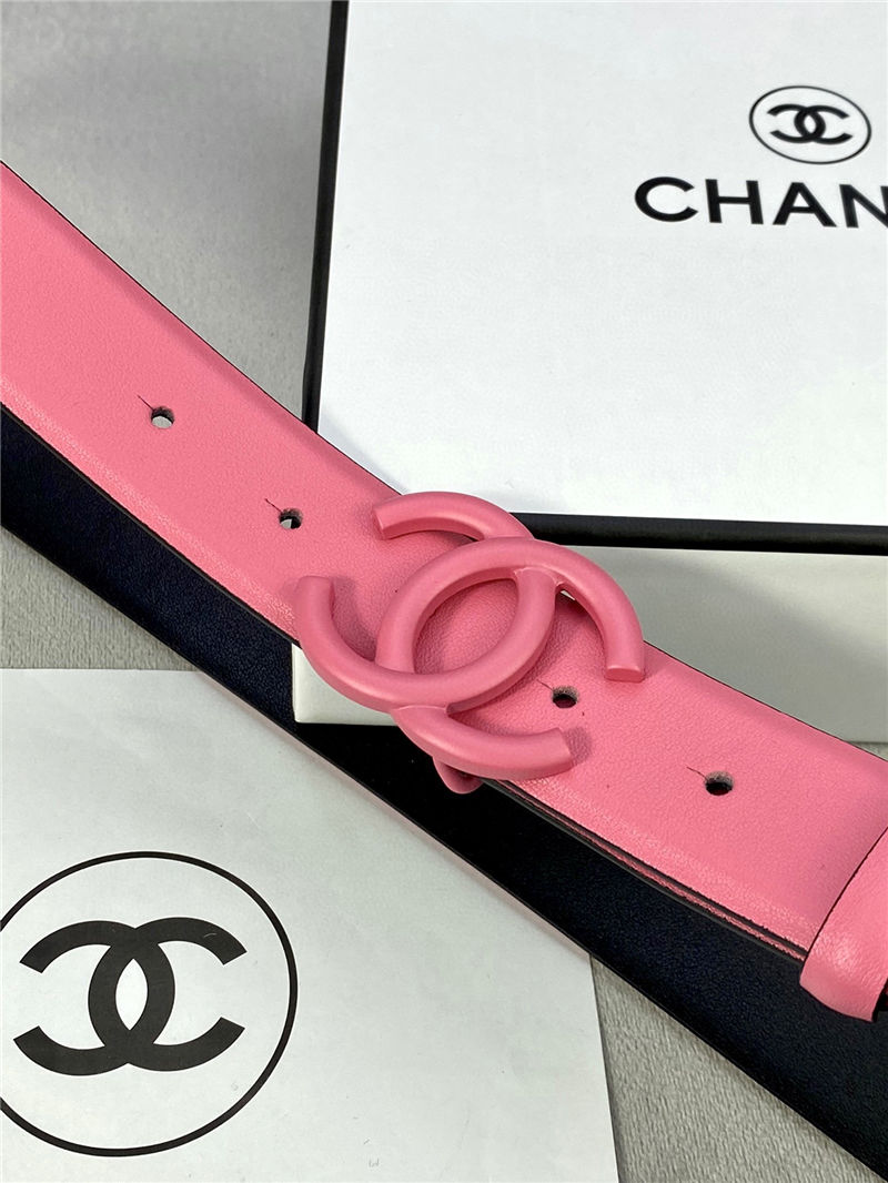 Chanel BELT Calfskin 30MM 2-1102 Rose Pink 2022 High