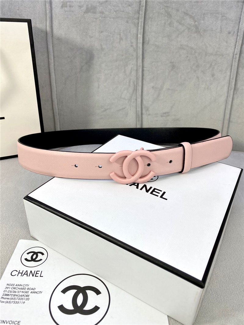 Chanel BELT Calfskin 30MM 2-1102 Pink 2022 High