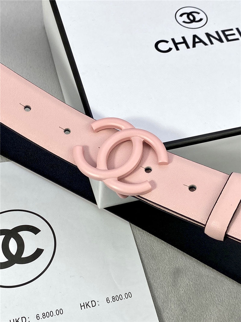 Chanel BELT Calfskin 30MM 2-1102 Pink 2022 High