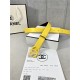 Chanel BELT Calfskin 30MM 2-1102 Yellow 2022 High