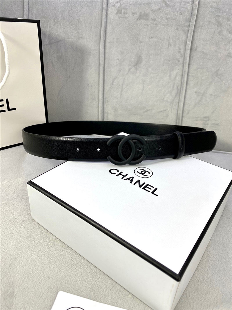 Chanel BELT Calfskin 30MM 2-1102 Black 2022 High