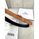 Chanel BELT Calfskin 30MM 2-1102 Brown 2022 High