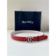 Chanel BELT Calfskin Gold/Silver Metal & Strass 30MM 2-1027 Red 2022 High