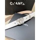 Chanel BELT Calfskin Gold/Silver Metal & Strass 30MM 2-1027 Red 2022 High