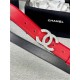 Chanel BELT Calfskin Gold/Silver Metal 30MM 2-1011 Red 2022 High