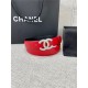 Chanel BELT Calfskin Gold/Silver Metal 30MM 2-1011 Red 2022 High