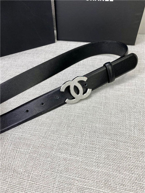 Chanel BELT Calfskin Gold/Silver Metal 30MM 2-1011 Black 2022 High