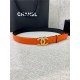 Chanel BELT Calfskin Gold/Silver Metal 30MM 2-1011 Orange 2022 High