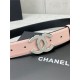 Chanel BELT Calfskin Gold/Silver Metal 30MM 2-1011 Pink 2022 High