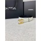 Chanel BELT Calfskin Gold/Silver Metal 30MM 2-1011 White 2022 High