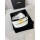 Chanel BELT Calfskin Gold/Silver Metal 30MM 2-1011 White 2022 High