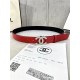 Chanel BELT Calfskin Gold/Silver Metal & Strass 30MM 2-1005 Red 2022 High