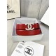 Chanel BELT Calfskin Gold/Silver Metal & Strass 30MM 2-1005 Red 2022 High