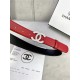 Chanel BELT Calfskin Gold/Silver Metal & Strass 30MM 2-1005 Red 2022 High