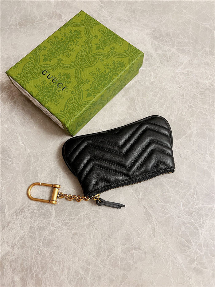 Gucci GG Marmont matelassé key case ‎671773 Black High