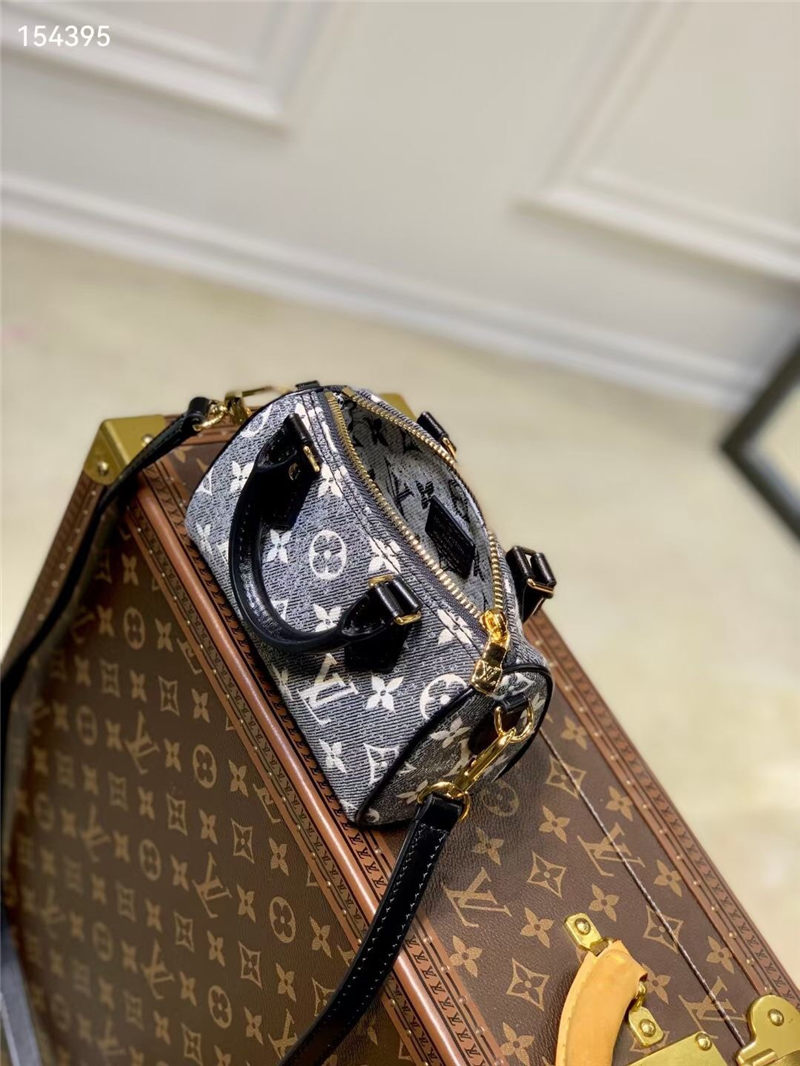 Louis Vuitton NANO SPEEDY Denim textile jacquard M82242 High