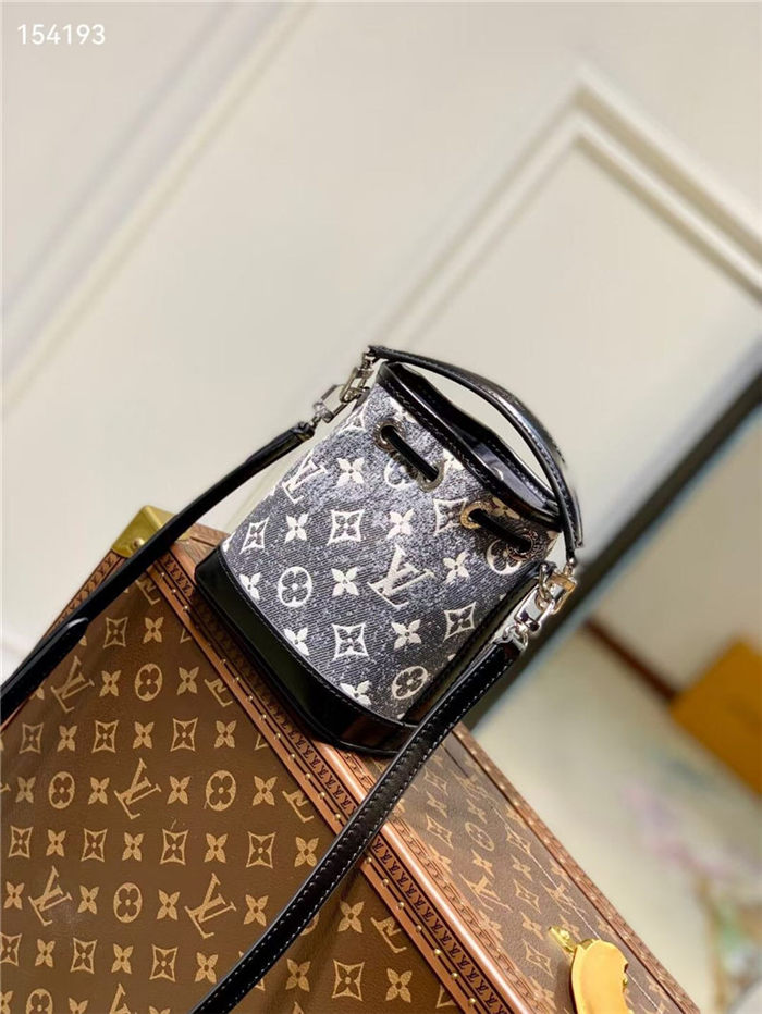 Louis Vuitton NANO NOÉ Denim textile jacquard M46449 High