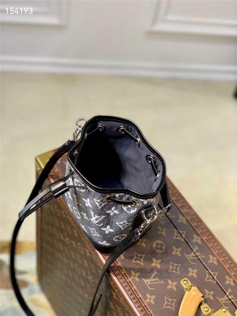 Louis Vuitton NANO NOÉ Denim textile jacquard M46449 High