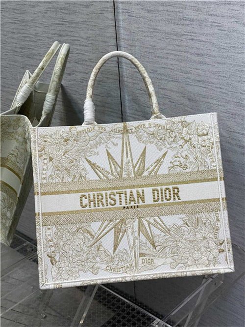 LARGE Dior BOOK TOTE Dior Rêve d'Infini Embroidery Gold High