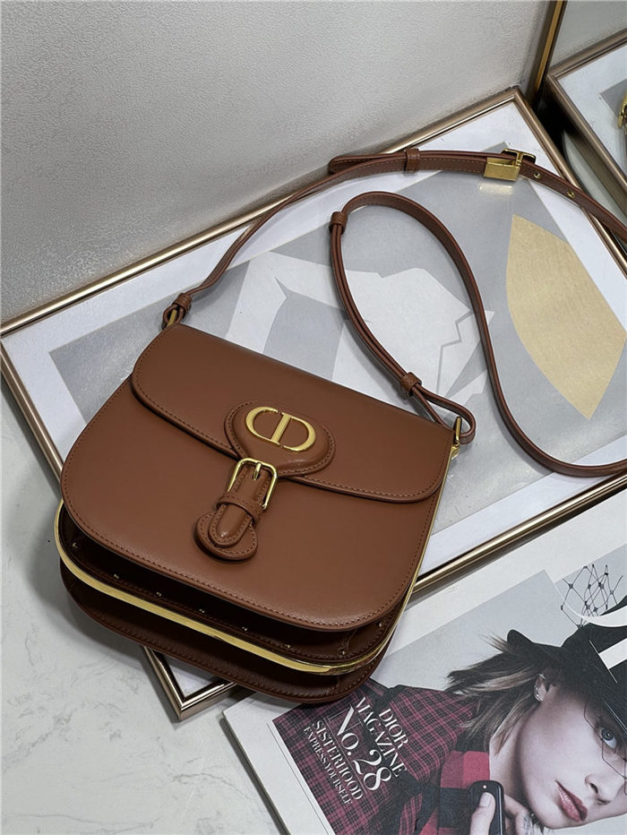 DIOR BOBBY FRAME BAG Box Calfskin Cognac High