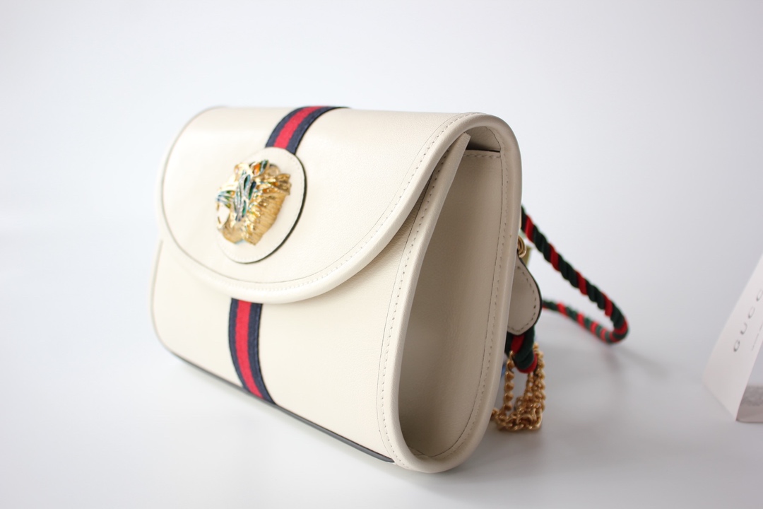 Ophidia flap bag 570145 Leather White High