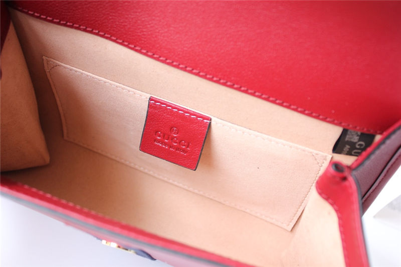 Ophidia flap bag 570145 Leather Red High