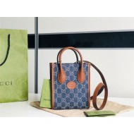 Gucci Mini tote bag with Interlocking G 671623 Denim High