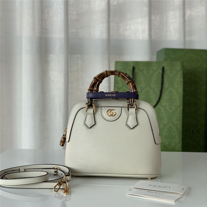 Gucci Diana mini tote bag 715775 Leather White High