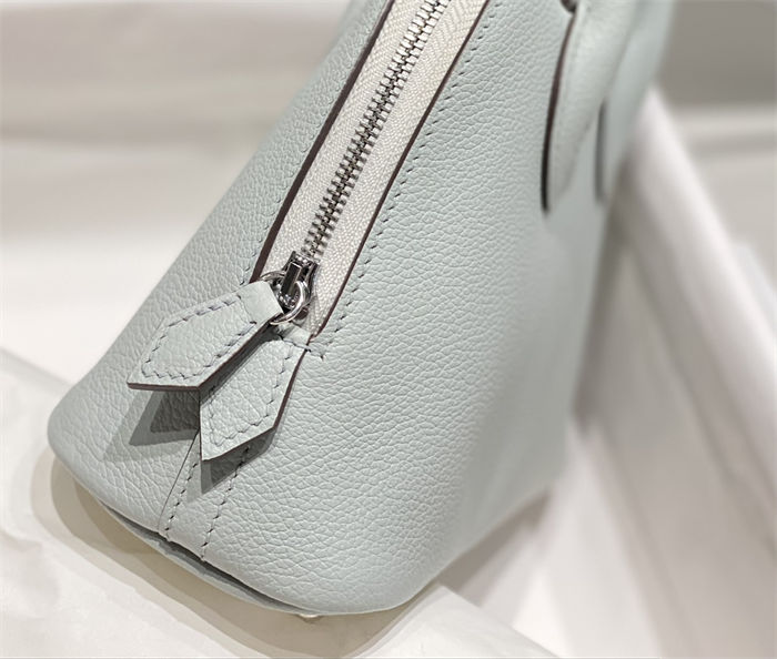 Hermes Bolide Mini Bag Evercolor calfskin WAX Blue Pale Silver-Metal High