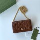 Gucci GG Matelassé chain wallet 723787 Leather Brown High