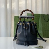 Gucci Diana mini bucket bag 724667 Leather Black High