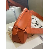 Small Puzzle bag in satin calfskin Orange High