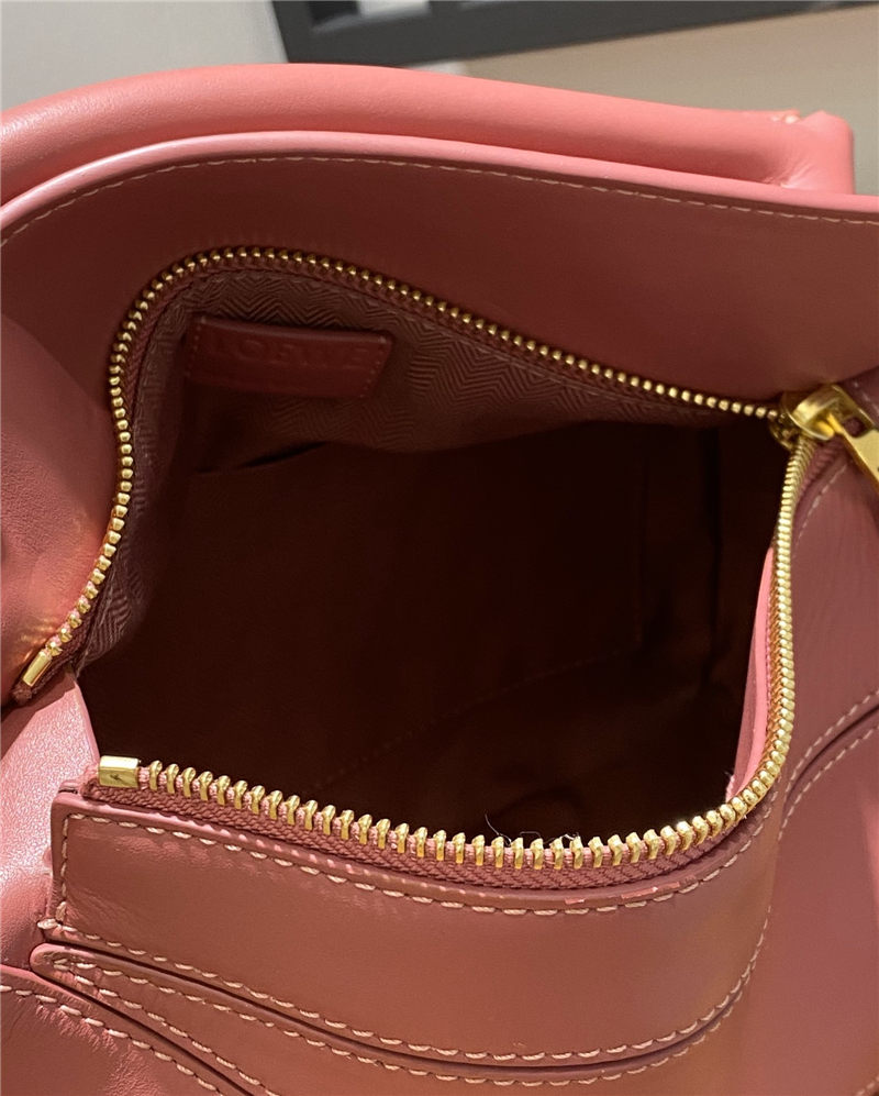 Small Puzzle bag in satin calfskin Plumrose High