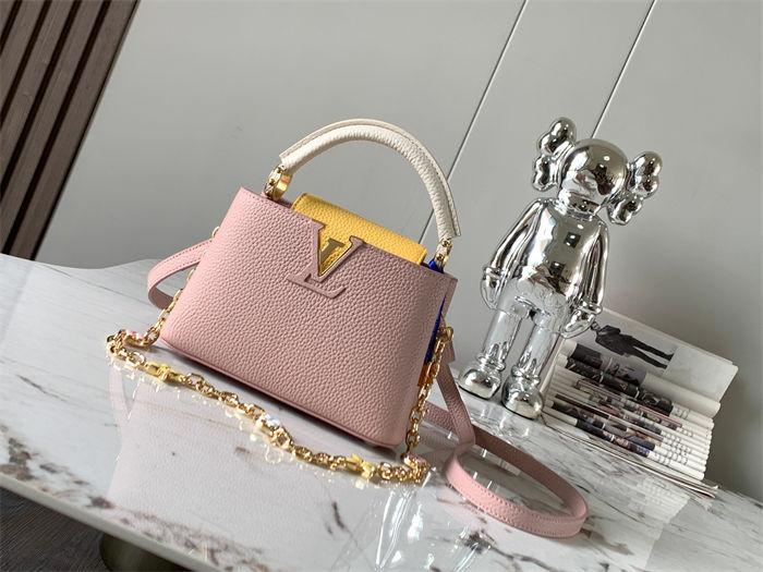 Louis Vuitton Capucines Mini Bag Taurillon Leather M20845 Pink High