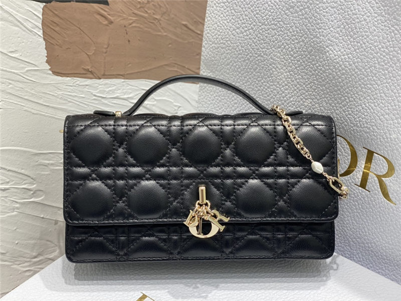 LADY Dior TOP HANDLE CLUTCH Cannage Lambskin High