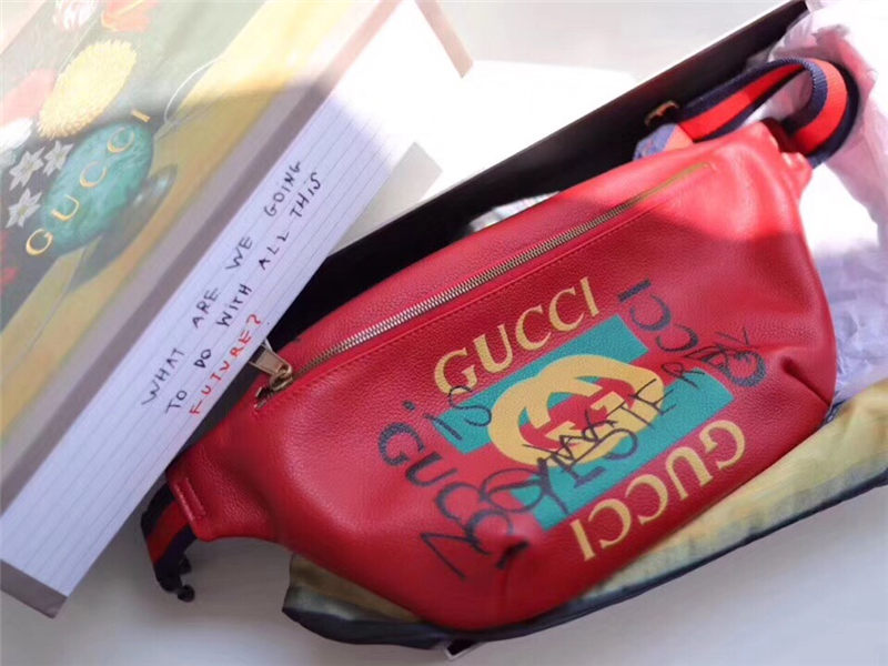 Gucci Coco Capitán logo belt bag 493869 Red High