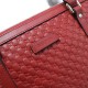 Gucci GUCCISSIMA LEATHER MICRO GG MEDIUM TOTE SHOULDER BAG 449656 Red High