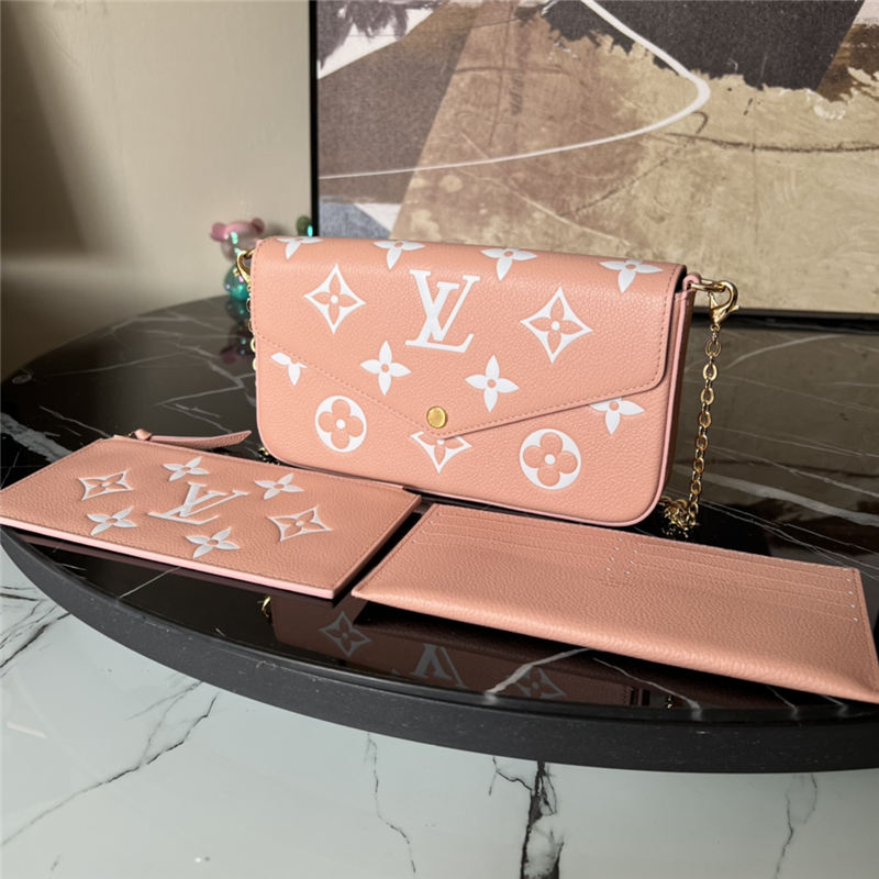 Louis Vuitton FÉLICIE POCHETTE Monogram Empreinte M81759 Rose High