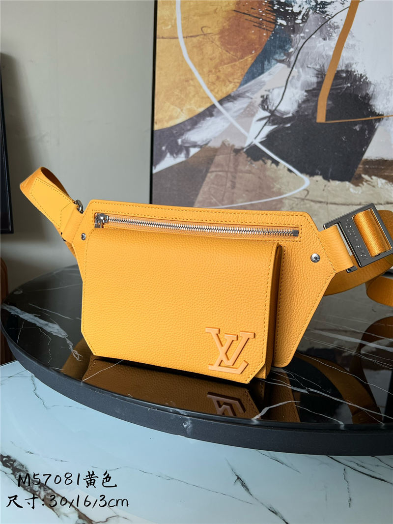 LV Aerogram Slingbag grained calf Yellow High