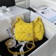 SMALL HOBO HANDBAG AS3710 Wool Jersey & Gold-Tone Metal Yellow A