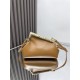 Fendi First Small Leather Bag with exotic details Caramel High