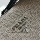 Prada hobo bag Leather 1BC073 Clay Grey High