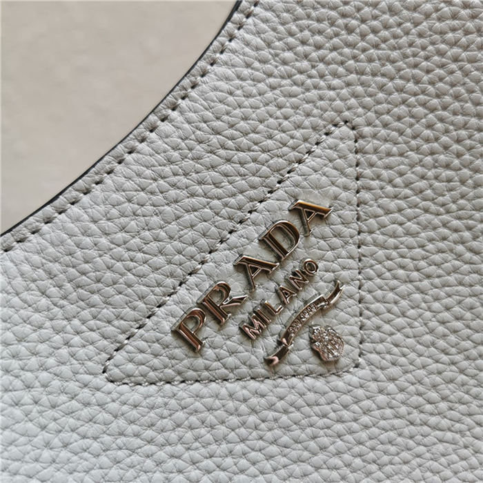 Prada hobo bag Leather 1BC073 Grey High