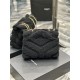 LOULOU SMALL BAG IN Y-QUILTED SUEDE AND SHEARLING High