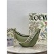 Small LOEWE Luna bag in satin calfskin and jacquard Green High