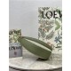 Small LOEWE Luna bag in Anagram jacquard and classic calfskin Green High