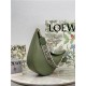 LOEWE Luna bag in in satin calfskin and jacquard Green High