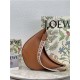 LOEWE Luna bag in in satin calfskin and jacquard Pecan High