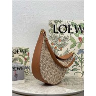 LOEWE Luna bag in Anagram jacquard and classic calfskin Pecan High