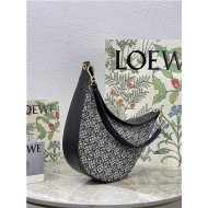 LOEWE Luna bag in Anagram jacquard and classic calfskin Black High